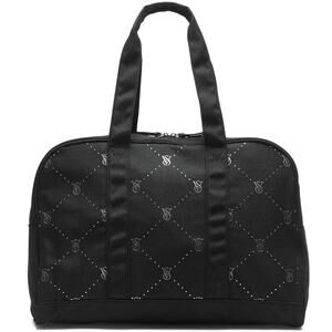 Victoria's Secret Logo Bling Duffel Tote Weekender Bag Black Diamante NEW